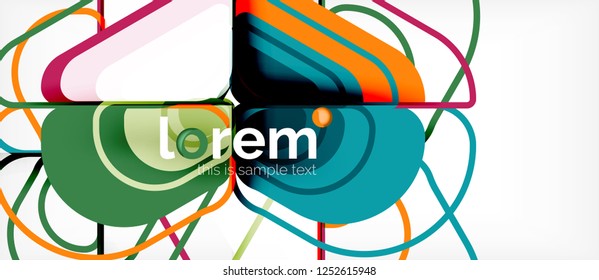 Fondo abstracto geométrico. Plantilla de diseño abstracto de moda para presentación de negocios o tecnología o portada de folletos web, fondo de pantalla. Ilustración del vector