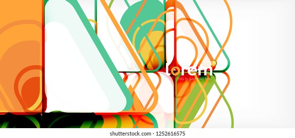 Geometric abstract background. Trendy abstract layout template for business or technology presentation or web brochure cover, wallpaper. Vector illustration