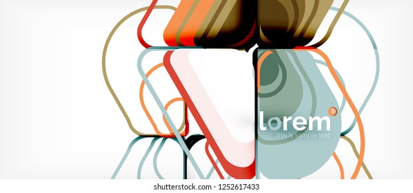 Geometric abstract background. Trendy abstract layout template for business or technology presentation or web brochure cover, wallpaper. Vector illustration