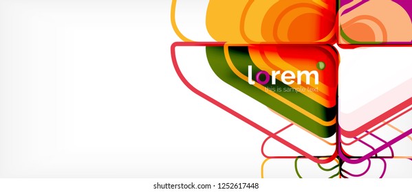 Geometrischer abstrakter Hintergrund. Trendy abstrakte Layout-Vorlage für Geschäfts- oder Technologiepräsentation oder Web-Broschüre Titelbild, Bildschirmhintergrund. Vektorgrafik