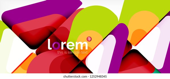 Fondo abstracto geométrico. Plantilla de diseño abstracto de moda para presentación de negocios o tecnología o portada de folletos web, fondo de pantalla. Ilustración del vector