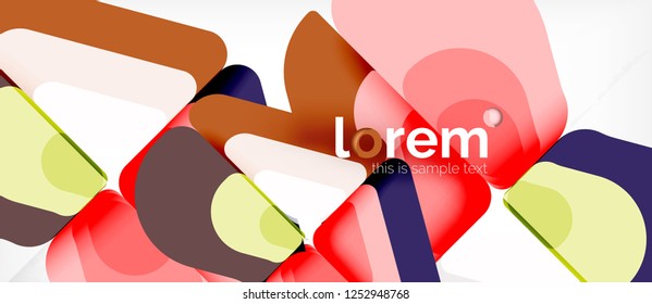 Geometrischer abstrakter Hintergrund. Trendy abstrakte Layout-Vorlage für Geschäfts- oder Technologiepräsentation oder Web-Broschüre Titelbild, Bildschirmhintergrund. Vektorgrafik