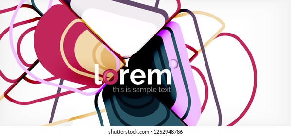 Geometric abstract background. Trendy abstract layout template for business or technology presentation or web brochure cover, wallpaper. Vector illustration
