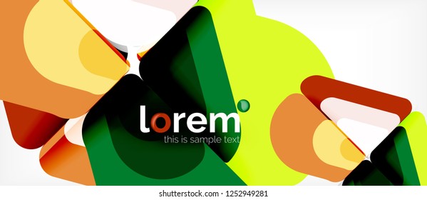Geometrischer abstrakter Hintergrund. Trendy abstrakte Layout-Vorlage für Geschäfts- oder Technologiepräsentation oder Web-Broschüre Titelbild, Bildschirmhintergrund. Vektorgrafik