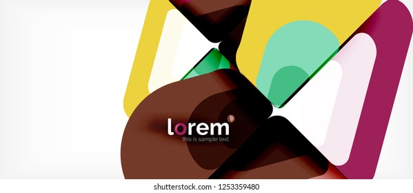 Fondo abstracto geométrico. Plantilla de diseño abstracto de moda para presentación de negocios o tecnología o portada de folletos web, fondo de pantalla. Ilustración del vector