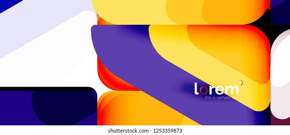 Fondo abstracto geométrico. Plantilla de diseño abstracto de moda para presentación de negocios o tecnología o portada de folletos web, fondo de pantalla. Ilustración del vector
