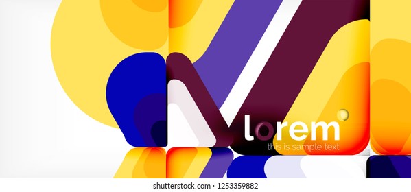 Fondo abstracto geométrico. Plantilla de diseño abstracto de moda para presentación de negocios o tecnología o portada de folletos web, fondo de pantalla. Ilustración del vector