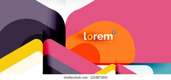 Fondo abstracto geométrico. Plantilla de diseño abstracto de moda para presentación de negocios o tecnología o portada de folletos web, fondo de pantalla. Ilustración del vector
