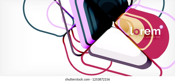 Fondo abstracto geométrico. Plantilla de diseño abstracto de moda para presentación de negocios o tecnología o portada de folletos web, fondo de pantalla. Ilustración del vector