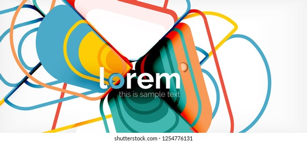 Geometric abstract background. Trendy abstract layout template for business or technology presentation or web brochure cover, wallpaper. Vector illustration