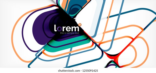Fondo abstracto geométrico. Plantilla de diseño abstracto de moda para presentación de negocios o tecnología o portada de folletos web, fondo de pantalla. Ilustración del vector