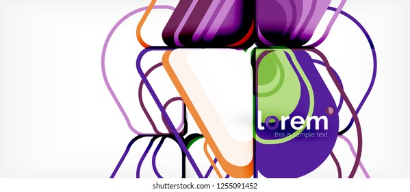 Geometric abstract background. Trendy abstract layout template for business or technology presentation or web brochure cover, wallpaper. Vector illustration