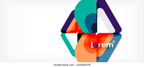 Geometrischer abstrakter Hintergrund. Trendy abstrakte Layout-Vorlage für Geschäfts- oder Technologiepräsentation oder Web-Broschüre Titelbild, Bildschirmhintergrund. Vektorgrafik