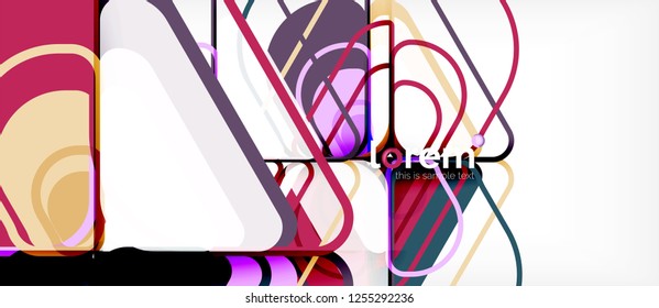 Geometric abstract background. Trendy abstract layout template for business or technology presentation or web brochure cover, wallpaper. Vector illustration
