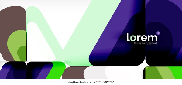 Fondo abstracto geométrico. Plantilla de diseño abstracto de moda para presentación de negocios o tecnología o portada de folletos web, fondo de pantalla. Ilustración del vector