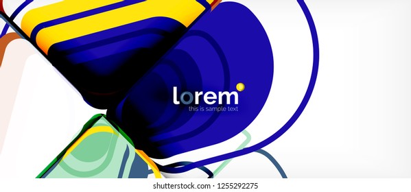 Fondo abstracto geométrico. Plantilla de diseño abstracto de moda para presentación de negocios o tecnología o portada de folletos web, fondo de pantalla. Ilustración del vector