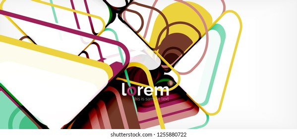 Geometric abstract background. Trendy abstract layout template for business or technology presentation or web brochure cover, wallpaper. Vector illustration