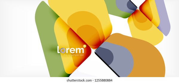 Fondo abstracto geométrico. Plantilla de diseño abstracto de moda para presentación de negocios o tecnología o portada de folletos web, fondo de pantalla. Ilustración del vector