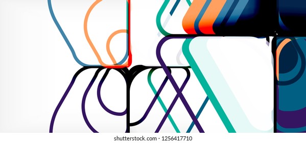 Geometrischer abstrakter Hintergrund. Trendy abstrakte Layout-Vorlage für Geschäfts- oder Technologiepräsentation oder Web-Broschüre Titelbild, Bildschirmhintergrund. Vektorgrafik
