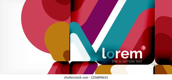 Fondo abstracto geométrico. Plantilla de diseño abstracto de moda para presentación de negocios o tecnología o portada de folletos web, fondo de pantalla. Ilustración del vector