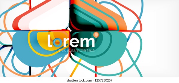 Geometric abstract background. Trendy abstract layout template for business or technology presentation or web brochure cover, wallpaper. Vector illustration