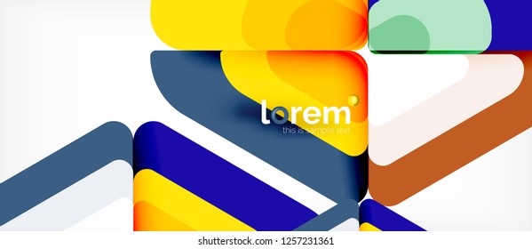 Fondo abstracto geométrico. Plantilla de diseño abstracto de moda para presentación de negocios o tecnología o portada de folletos web, fondo de pantalla. Ilustración del vector