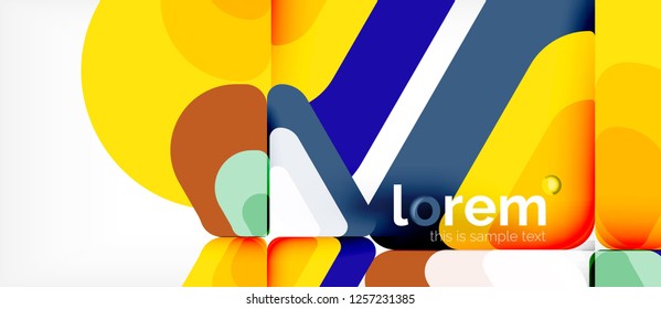 Geometric abstract background. Trendy abstract layout template for business or technology presentation or web brochure cover, wallpaper. Vector illustration