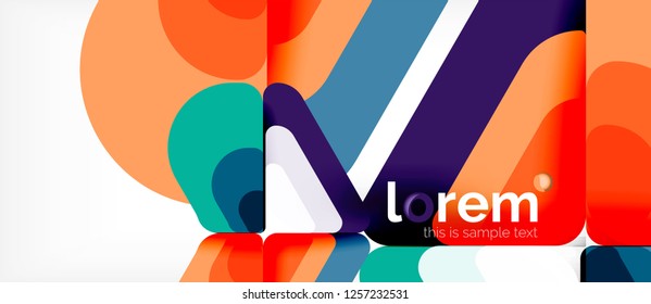 Fondo abstracto geométrico. Plantilla de diseño abstracto de moda para presentación de negocios o tecnología o portada de folletos web, fondo de pantalla. Ilustración del vector
