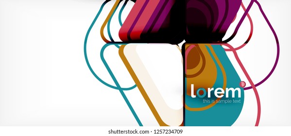 Fondo abstracto geométrico. Plantilla de diseño abstracto de moda para presentación de negocios o tecnología o portada de folletos web, fondo de pantalla. Ilustración del vector