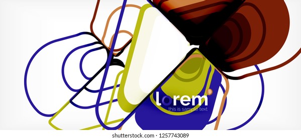 Fondo abstracto geométrico. Plantilla de diseño abstracto de moda para presentación de negocios o tecnología o portada de folletos web, fondo de pantalla. Ilustración del vector