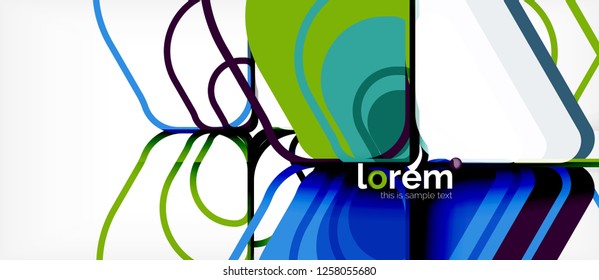Fondo abstracto geométrico. Plantilla de diseño abstracto de moda para presentación de negocios o tecnología o portada de folletos web, fondo de pantalla. Ilustración del vector