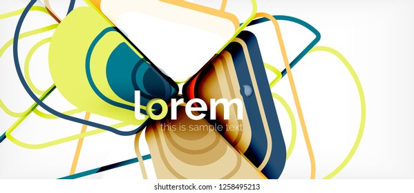 Fondo abstracto geométrico. Plantilla de diseño abstracto de moda para presentación de negocios o tecnología o portada de folletos web, fondo de pantalla. Ilustración del vector
