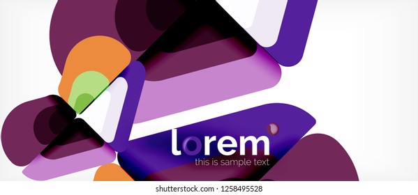 Fondo abstracto geométrico. Plantilla de diseño abstracto de moda para presentación de negocios o tecnología o portada de folletos web, fondo de pantalla. Ilustración del vector