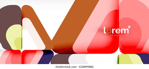 Geometrischer abstrakter Hintergrund. Trendy abstrakte Layout-Vorlage für Geschäfts- oder Technologiepräsentation oder Web-Broschüre Titelbild, Bildschirmhintergrund. Vektorgrafik