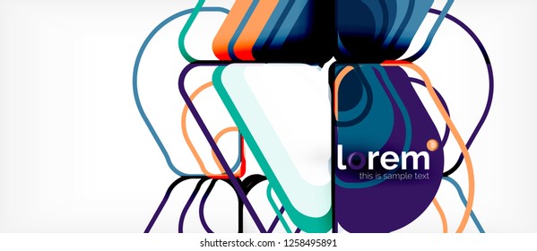 Fondo abstracto geométrico. Plantilla de diseño abstracto de moda para presentación de negocios o tecnología o portada de folletos web, fondo de pantalla. Ilustración del vector