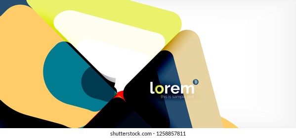 Geometrischer abstrakter Hintergrund. Trendy abstrakte Layout-Vorlage für Geschäfts- oder Technologiepräsentation oder Web-Broschüre Titelbild, Bildschirmhintergrund. Vektorgrafik