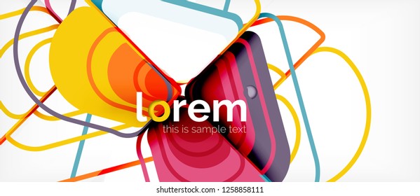 Geometric abstract background. Trendy abstract layout template for business or technology presentation or web brochure cover, wallpaper. Vector illustration