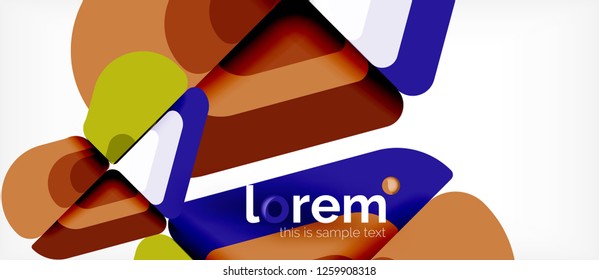 Fondo abstracto geométrico. Plantilla de diseño abstracto de moda para presentación de negocios o tecnología o portada de folletos web, fondo de pantalla. Ilustración del vector