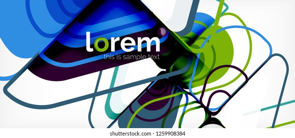 Geometric abstract background. Trendy abstract layout template for business or technology presentation or web brochure cover, wallpaper. Vector illustration