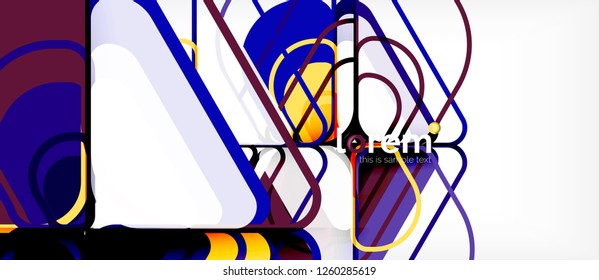 Geometric abstract background. Trendy abstract layout template for business or technology presentation or web brochure cover, wallpaper. Vector illustration