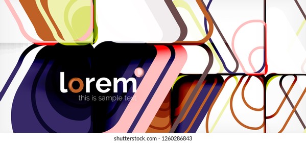 Geometrischer abstrakter Hintergrund. Trendy abstrakte Layout-Vorlage für Geschäfts- oder Technologiepräsentation oder Web-Broschüre Titelbild, Bildschirmhintergrund. Vektorgrafik