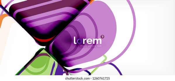 Geometrischer abstrakter Hintergrund. Trendy abstrakte Layout-Vorlage für Geschäfts- oder Technologiepräsentation oder Web-Broschüre Titelbild, Bildschirmhintergrund. Vektorgrafik
