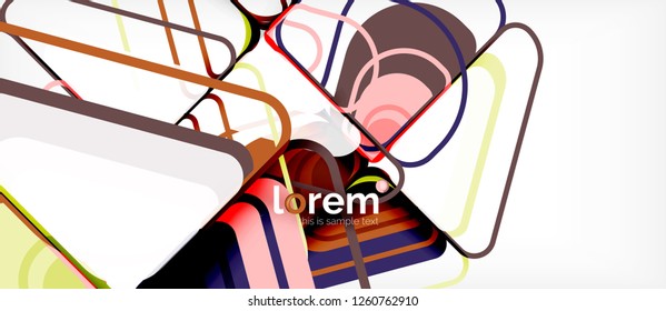 Fondo abstracto geométrico. Plantilla de diseño abstracto de moda para presentación de negocios o tecnología o portada de folletos web, fondo de pantalla. Ilustración del vector
