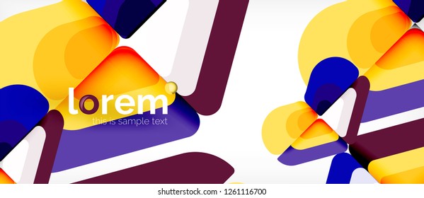 Fondo abstracto geométrico. Plantilla de diseño abstracto de moda para presentación de negocios o tecnología o portada de folletos web, fondo de pantalla. Ilustración del vector