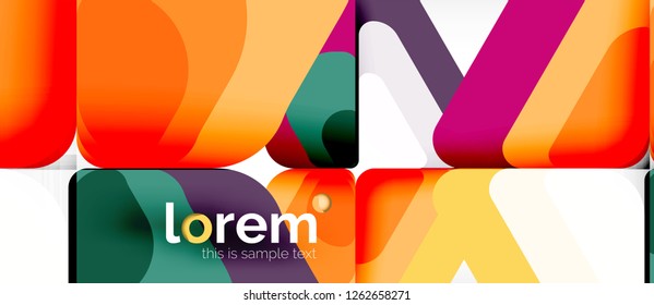 Fondo abstracto geométrico. Plantilla de diseño abstracto de moda para presentación de negocios o tecnología o portada de folletos web, fondo de pantalla. Ilustración del vector