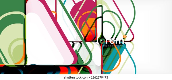 Geometric abstract background. Trendy abstract layout template for business or technology presentation or web brochure cover, wallpaper. Vector illustration