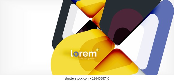 Geometric abstract background. Trendy abstract layout template for business or technology presentation or web brochure cover, wallpaper. Vector illustration