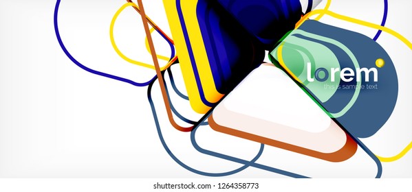 Fondo abstracto geométrico. Plantilla de diseño abstracto de moda para presentación de negocios o tecnología o portada de folletos web, fondo de pantalla. Ilustración del vector