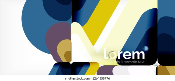 Fondo abstracto geométrico. Plantilla de diseño abstracto de moda para presentación de negocios o tecnología o portada de folletos web, fondo de pantalla. Ilustración del vector