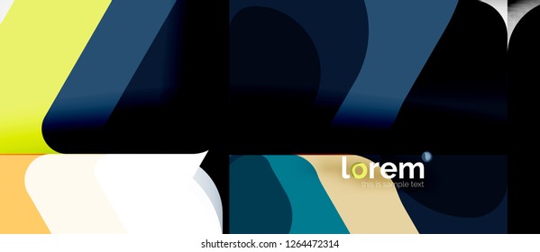 Fondo abstracto geométrico. Plantilla de diseño abstracto de moda para presentación de negocios o tecnología o portada de folletos web, fondo de pantalla. Ilustración del vector